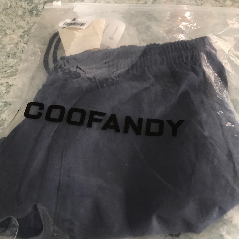 Coofandy linen shorts mens large navy blue